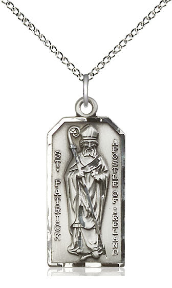 St. Patrick Celtic Medal in Fine Pewter, 1" Your choice of chain, # 4841
