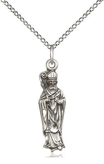St. Patrick Celtic Medal in Fine Pewter, 7/8" Your choice of chain, # 4844