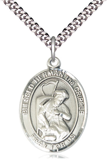 Blessed Henry the Cripple Medal in Fine Pewter, 1" tall, Your Choice of Chain, # 4907