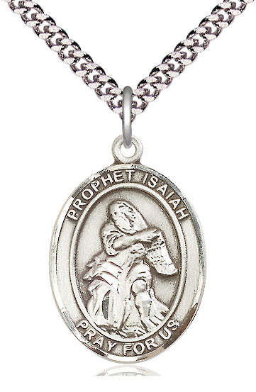 Prophet Isaiah Medal in Fine Pewter, 1" tall, Your Choice of Chain, # 4933