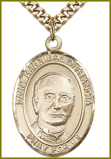 St. Hannibal di Francia Medal, 14kt Gold Filled, 1"x3/4", Your choice of chain, # 49354