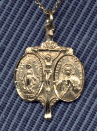 11/16" Novena Medal, 14kt Gold Filled, Your Choice of Chain, # 4948