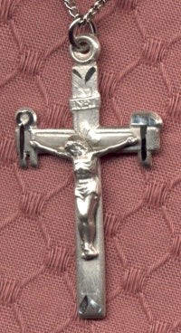 1-3/8" La Salette Crucifix in Sterling Silver, Your Choice of Chain, # 4951