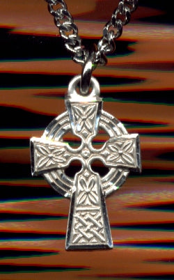 Small Celtic Cross in Sterling 1/2 In.Your Choice of Chain, # 4953