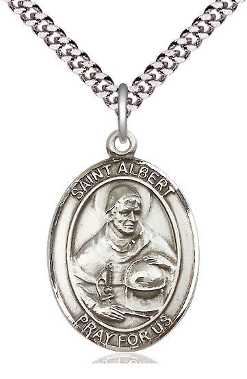 St. Albert the Great Medal in Fine Pewter, 1" tall, Your Choice of Chain, # 4972