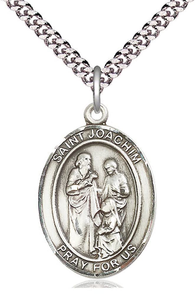 St. Joachim Medal in Fine Pewter, 1" tall, Your Choice of Chain, # 5314