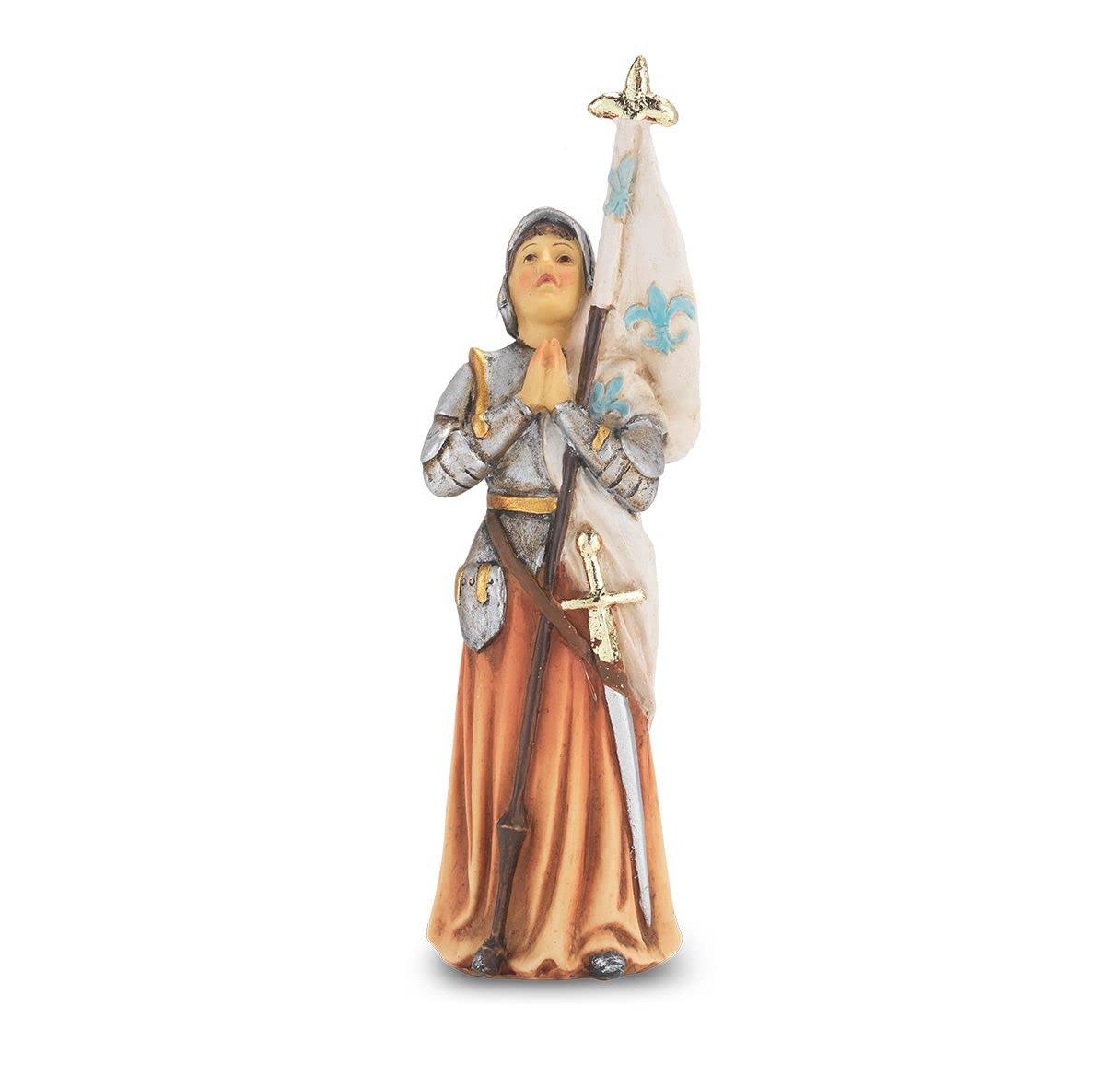 4" Full Color Resin Statue, St. Joan of Arc, # 65407