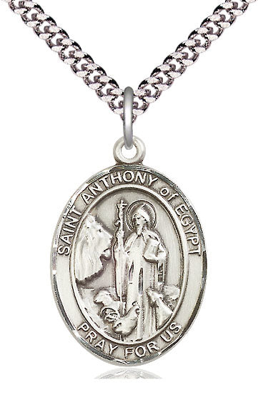 St. Anthony of Egypt Medal in Fine Pewter, 1" tall, Your Choice of Chain # 5061