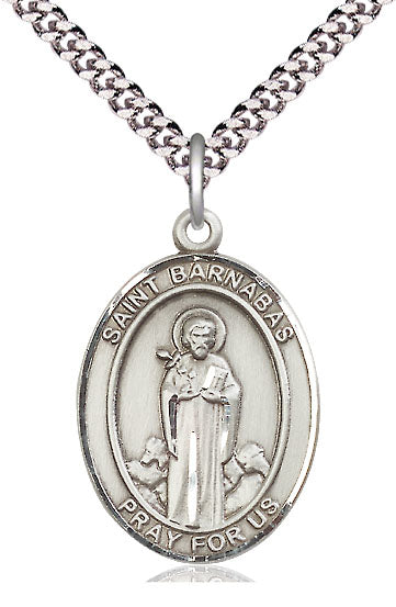 St. Barnabas Medal in Fine Pewter, 1" tall, Your Choice of Chain, # 5075