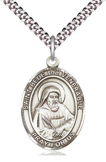 St. Bede the Venerable Medal in Fine Pewter, 1" tall, Your Choice of Chain, # 5079 Preview Product on Storefront
