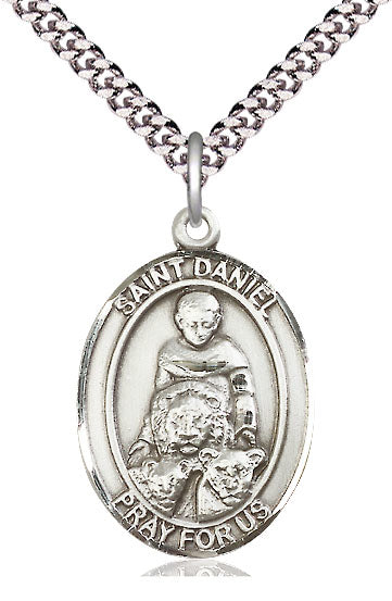 St. Daniel Medal in Fine Pewter, 1" tall, Your Choice of Chain, # 5130