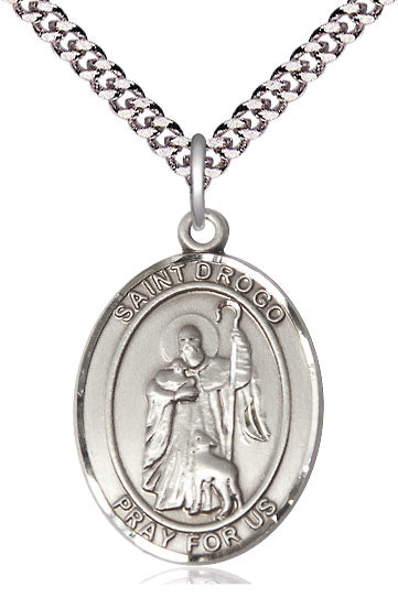 St. Drogo Medal in Fine Pewter, 1" tall, Your Choice of Chain, # 5147