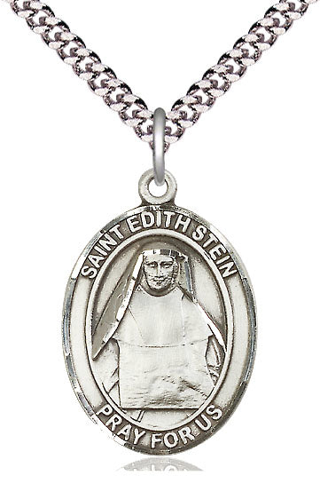 St. Edith Stein Medal in Fine Pewter, 1" tall, Your Choice of Chain, # 5160