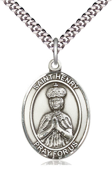 St. Henry II Medal in Fine Pewter, 1" tall, Your Choice of Chain, # 5265