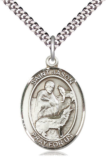 St. Jason Medal in Fine Pewter, 1" tall, Your Choice of Chain, # 5298