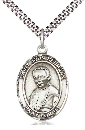 St. John Neumann Medal in Fine Pewter, 1" tall, Your Choice of Chain, # 5334