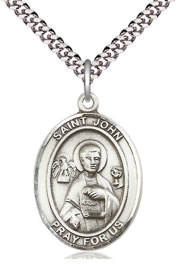 St. John the Apostle Medal in Fine Pewter, 1" tall, Your Choice of Chain, # 5346