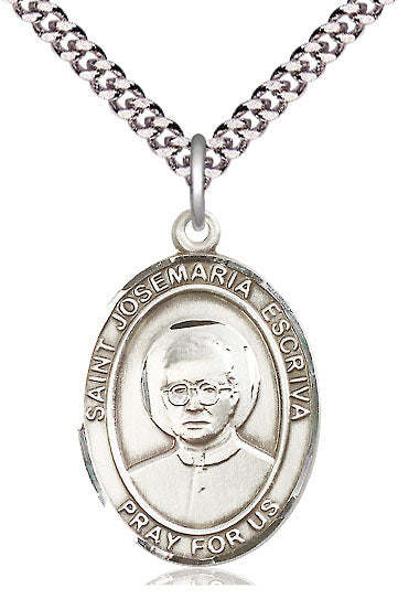 St. Josemaria Escriva Medal in Fine Pewter, 1" tall, Your Choice of Chain, # 5360