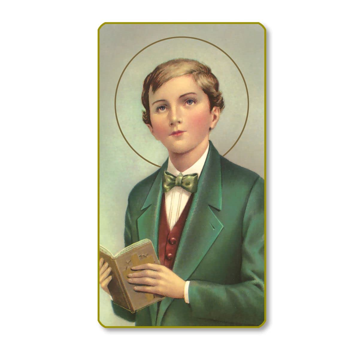 St. Dominic Savio Italian Paper Holy Cards, 2"x4", Blank Back, 100-Pack, # 5999