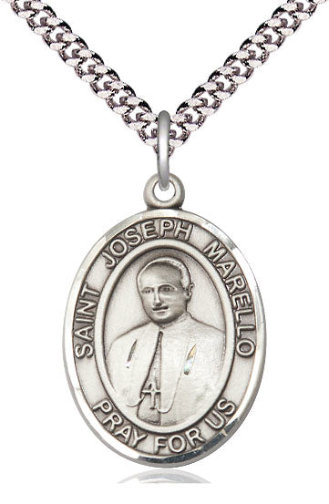 St. Joseph Marello Medal in Fine Pewter, 1" tall, Your Choice of Chain, # 5370