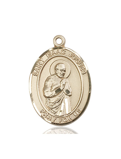 St. Isaac Jogues Medal, 14kt Gold Filled, 1"x3/4", Your Choice of Chain, # 54007