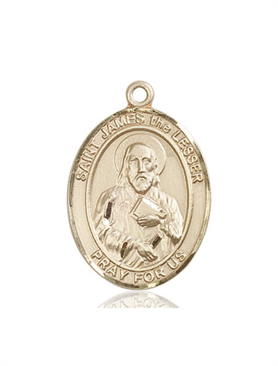 St. James the Lesser Medal, 14kt Gold Filled, 1"x3/4", Your Choice of Chain, # 54039