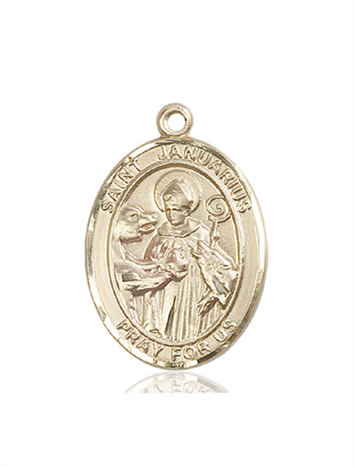 St. Januarius Medal, 14kt Gold Filled, 1"x3/4", Your Choice of Chain, # 54047