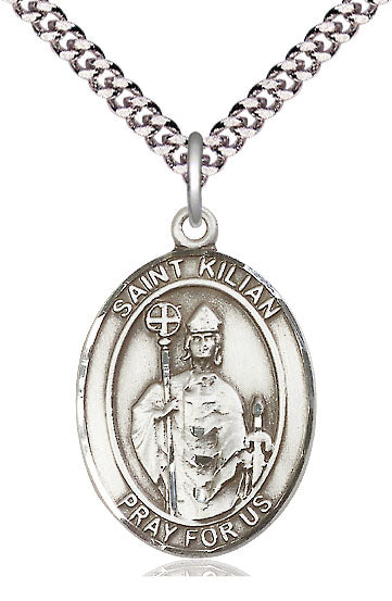 St. Killian Medal in Fine Pewter, 1" tall, Your Choice of Chain, # 5405