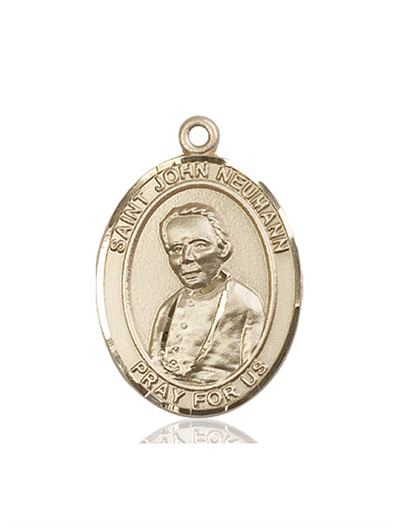 St. John Neumann Medal, 14kt Gold Filled, 1"x3/4", Your Choice of Chain, # 54090