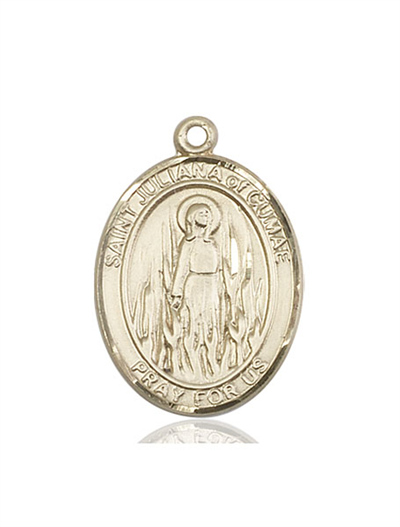 St. Juliana of Cumae Medal, 14kt Gold Filled, 1"x3/4", Your Choice of Chain, # 54152