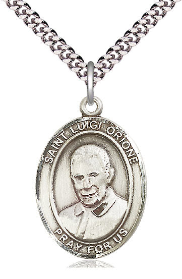 St. Luigi Orione Medal in Fine Pewter, 1" tall, Your Choice of Chain, # 5416