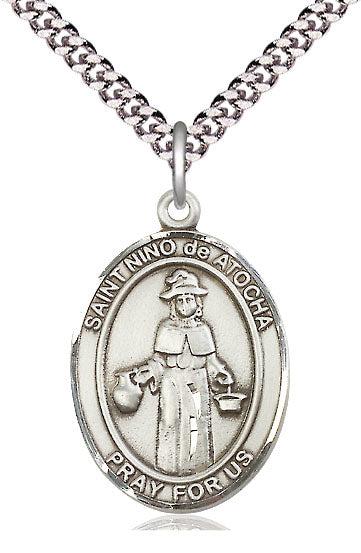 Nino de Atocha Medal in Fine Pewter, 1" tall, Your Choice of Chain, # 5496