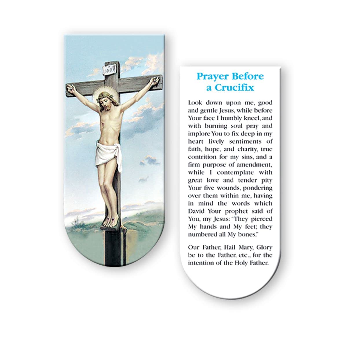 Magnetic Bookmark, 3", Prayer Before a Crucifix, 10-Pack, # 70360