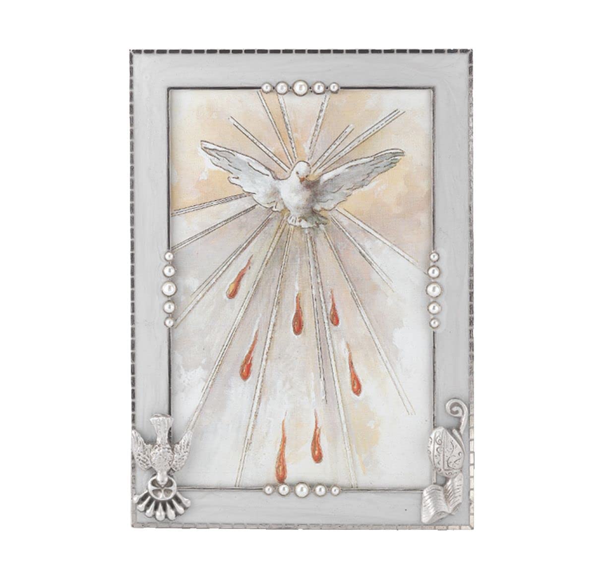 Confirmation Pearlized Silver Plate 5"x7" Photo Frame # 29812