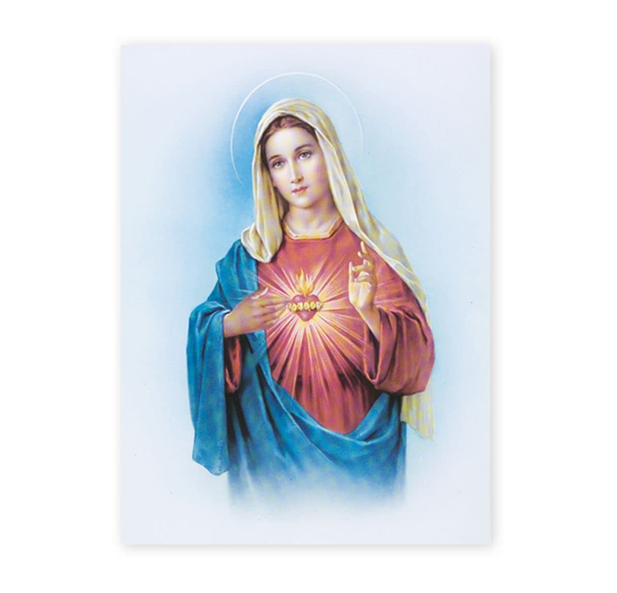 19" x 27" Poster of the Immaculate Heart of Mary, Italian gold embossed, #, 98456