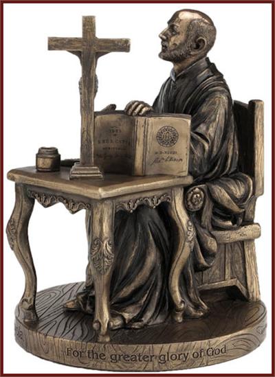 6.5" St. Ignatius of Loyola Statue, Cold Cast Bronze, # 55021