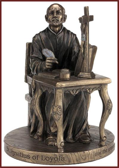 6.5" St. Ignatius of Loyola Statue, Cold Cast Bronze, # 55021