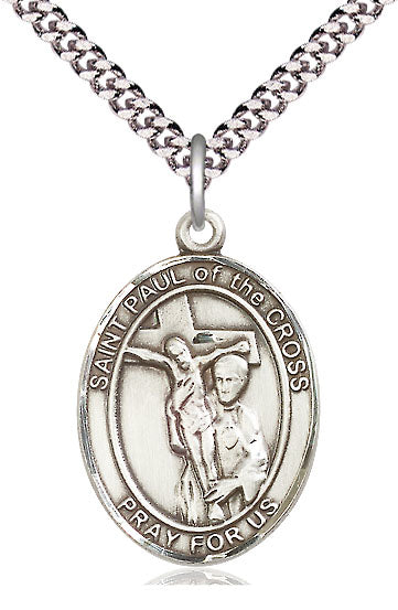 St. Paul of the Cross Medal in Fine Pewter, 1" tall, Your Choice of Chain, # 5504