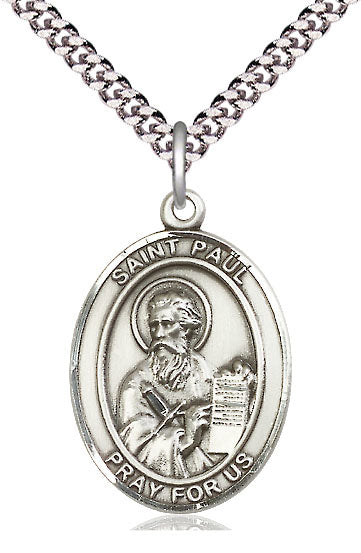 St. Paul the Apostle Medal in Fine Pewter, 1" tall, Your Choice of Chain, # 5505