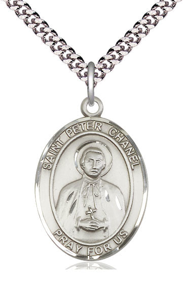 St. Peter Chanel Medal in Fine Pewter, 1" tall, Your Choice of Chain, # 5513