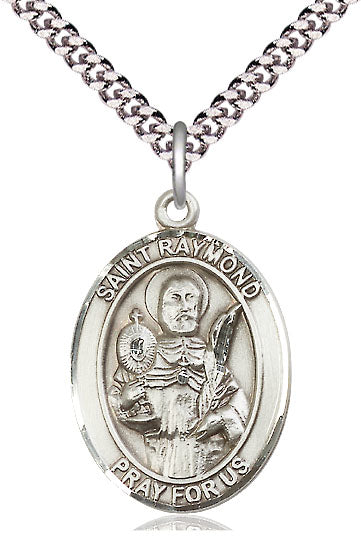 St. Raymond Nonnatus Medal in Fine Pewter, 1" tall, Your Choice of Chain, # 5551