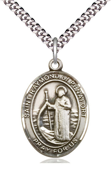 St. Raymond of Penafort Medal in Fine Pewter, 1" tall, Your Choice of Chain, # 5552