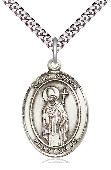 St. Ronan Medal in Fine Pewter, 1" tall, Your Choice of Chain, # 5565