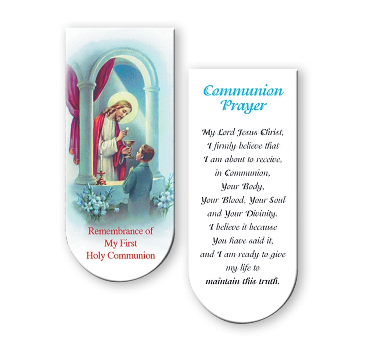 Magnetic Bookmark, 3", Boy First Communion, 10-Pack, # 96222