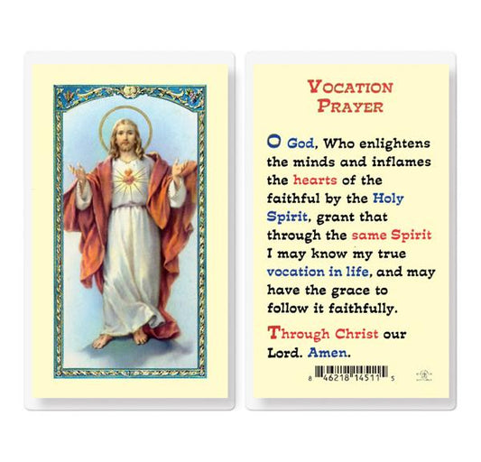 Vocation Prayer Laminated Holy Cards, 25-Count Value Pack # 59001