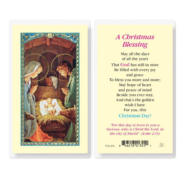 A Christmas Blessing Laminated Holy Cards, 25-Count Value Pack # 59053