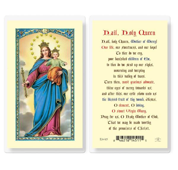 Hail Holy Queen Laminated Holy Card, # 59061