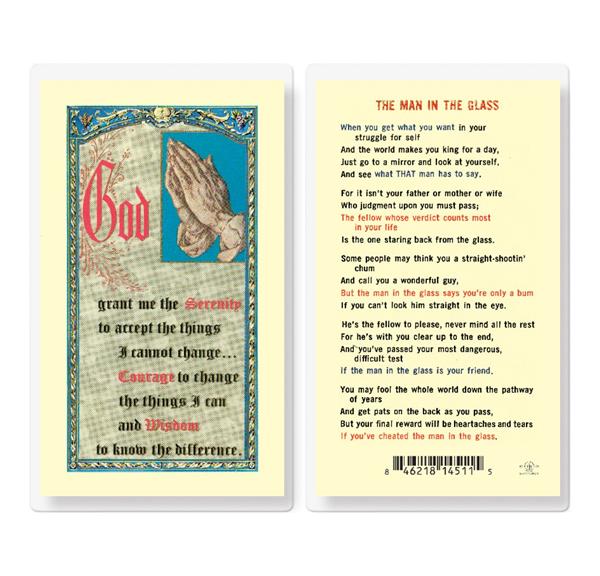 The Man in The Glass Laminated Holy Cards, 25-Count Value Pack # 59080
