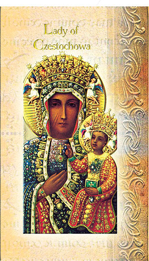 Our Lady of Czestochowa Folding Prayer Card, # 59136
