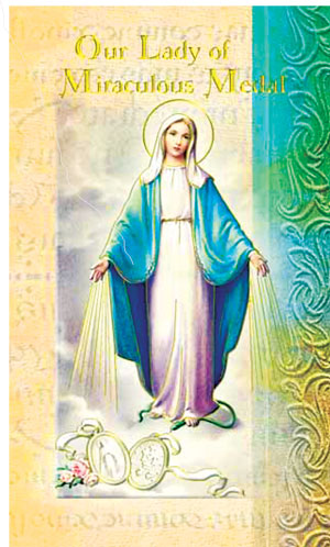 Our Lady of Miraculous Medal Folding Prayer Card, # 59143